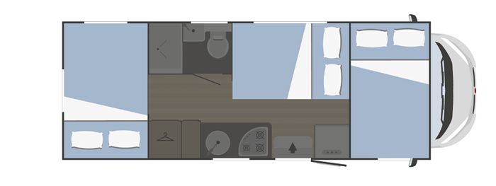 Obytný vůz Rimor Sarus 5 plánek den